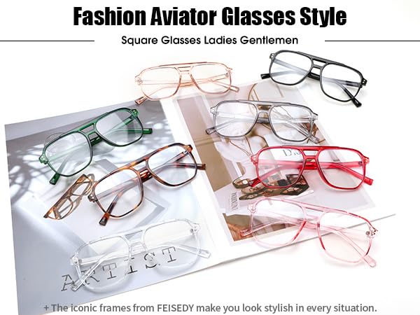 FEISEDY glasses on during daylight to reduce screen glare