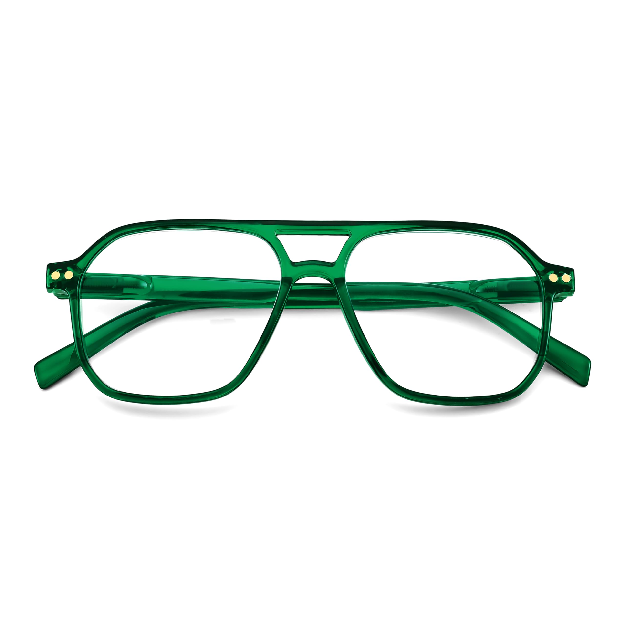 FEISEDY green color frames pair well with casual or professional outfits