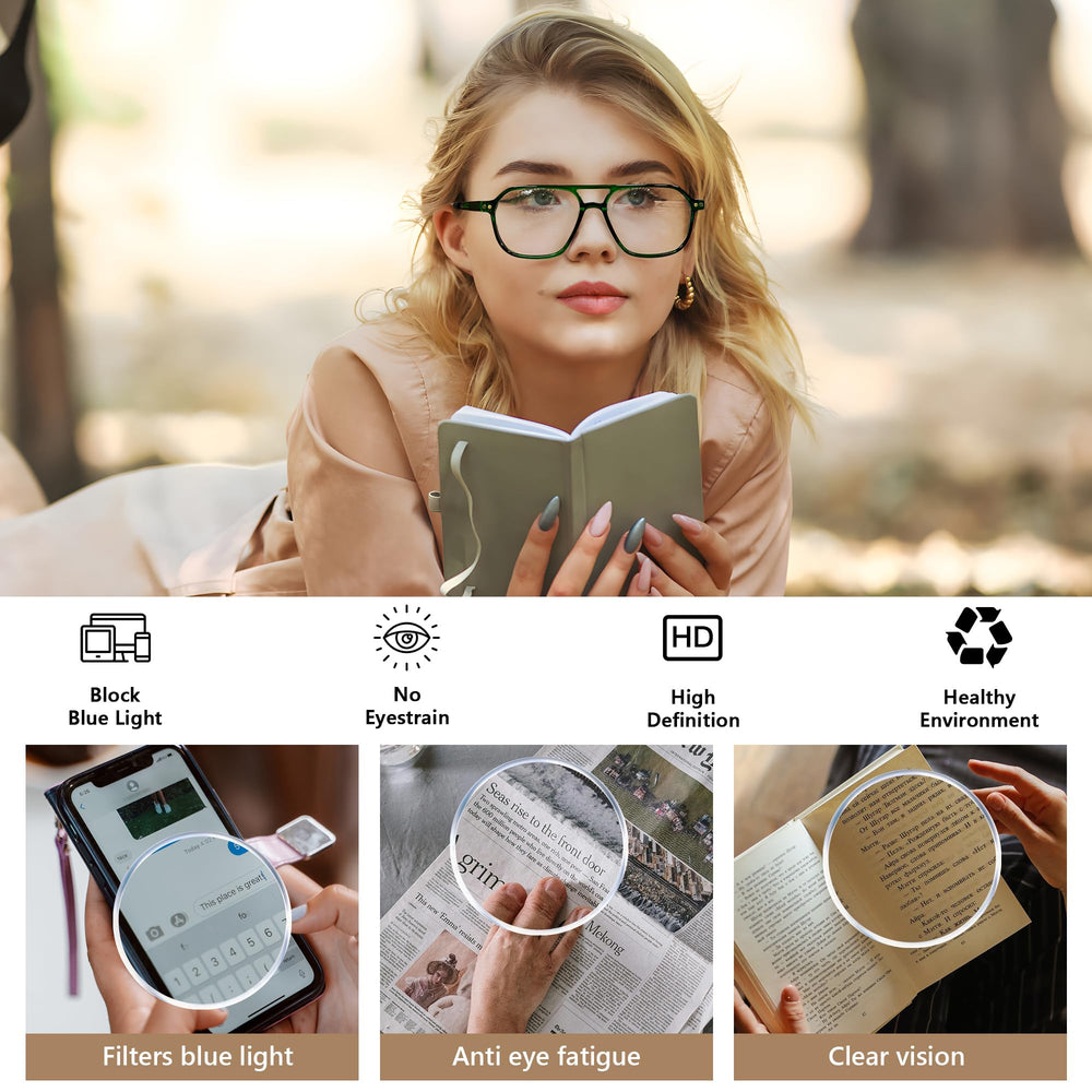 FEISEDY lightweight frames ensure comfortable wear during long reading sessions