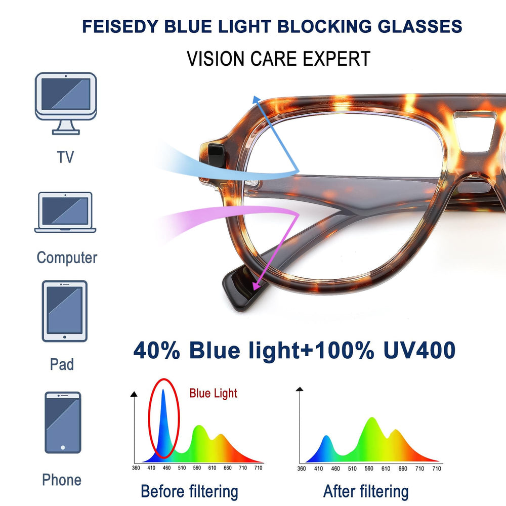 FEISEDY lightweight wear comfort perfect for long workdays on screen.