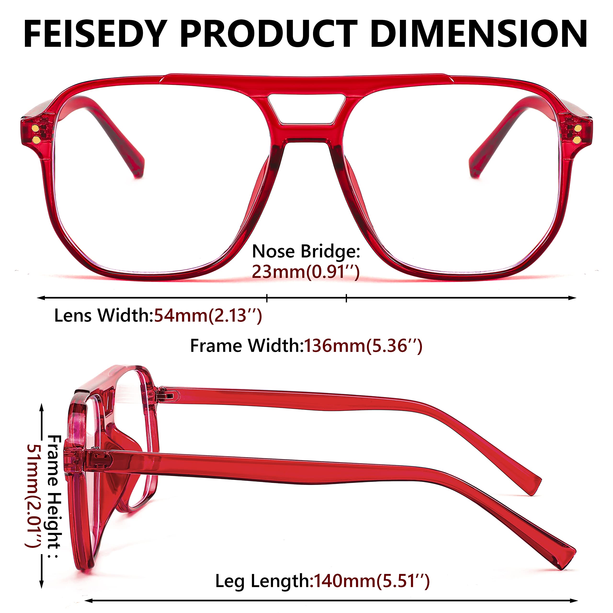 FEISEDY oversized computer glasses reduce fatigue during digital tasks