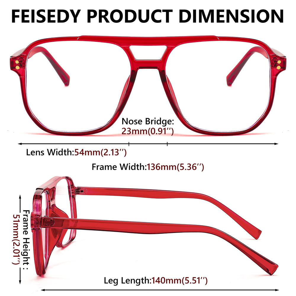 FEISEDY oversized computer glasses reduce fatigue during digital tasks
