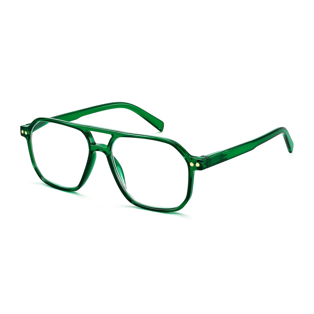 FEISEDY retro aviator glasses with blue light lenses reduce screen glare for daytime reading