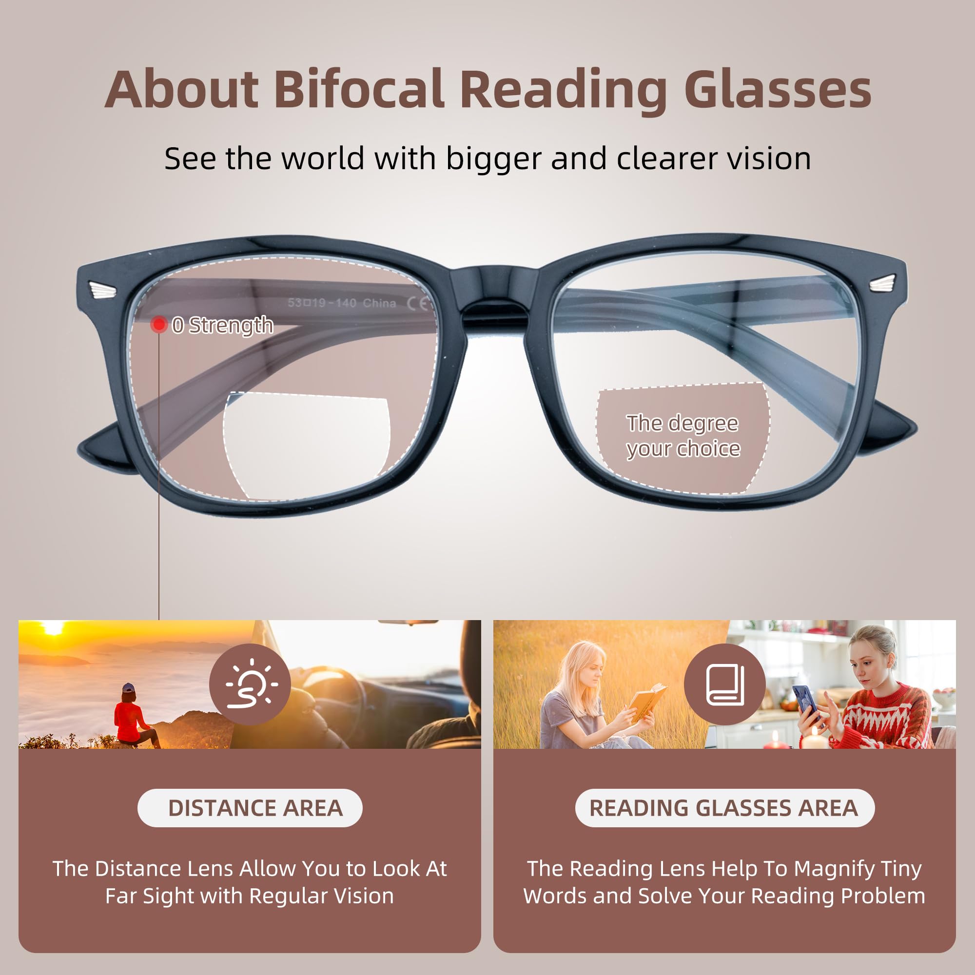 FEIVSN rectangular-fixed-hinge reading glasses built for durable daily use