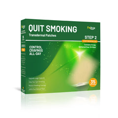 Fekux Quit Smoking Patches Step 2-14 mg on packaging for easy nicotine management