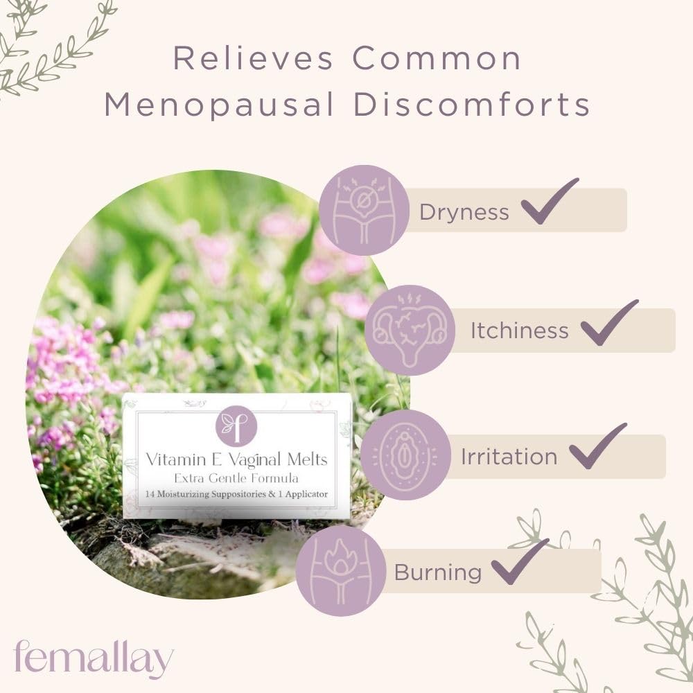 Femallay vaginal melts close-up shows soft, hydrating texture ideal for comfort.