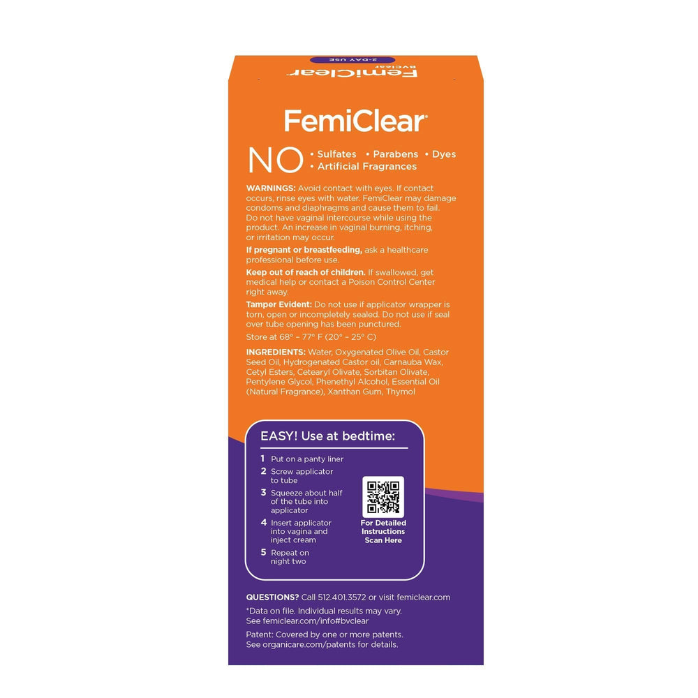FemiClear BVPro 0.5oz size display highlights convenient daily care