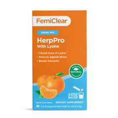 FemiClear HerpPro drink mix stick-pack ready for daily immune support on the go.