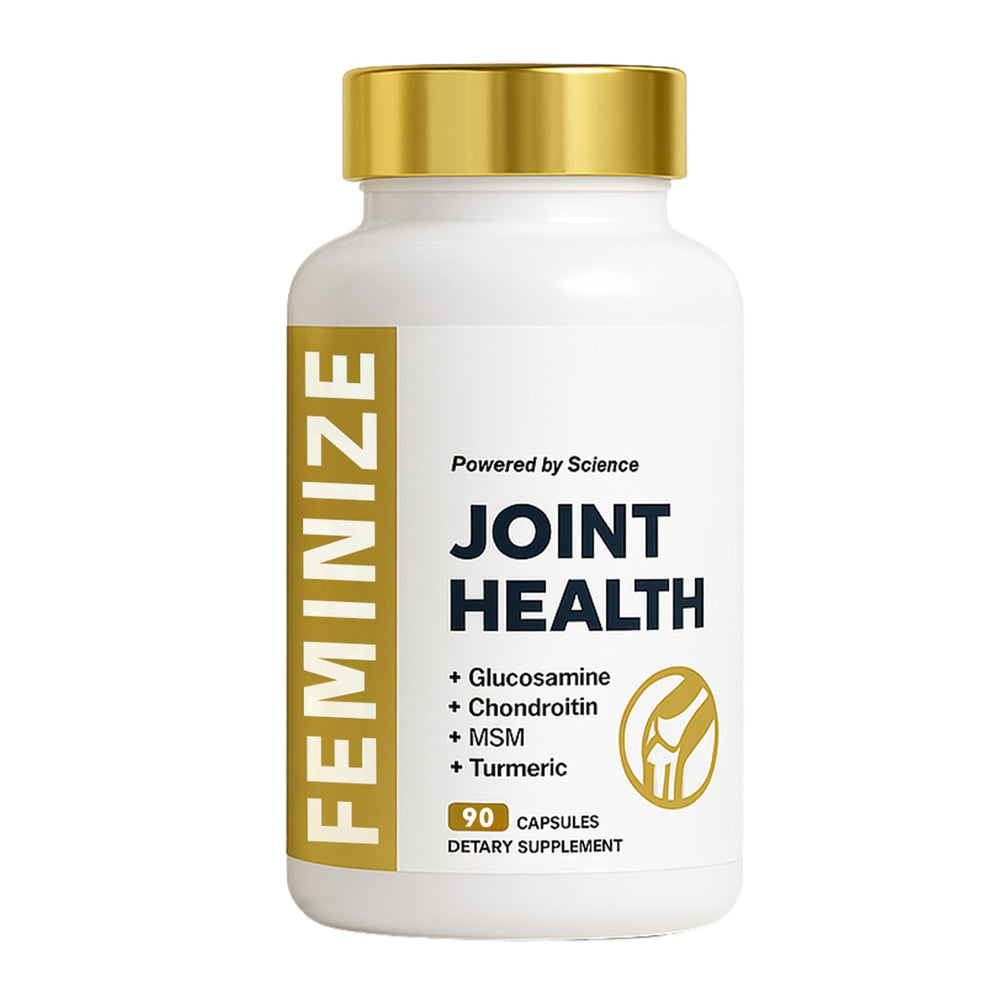 Feminize Joint Support bottle front, signaling daily mobility support.