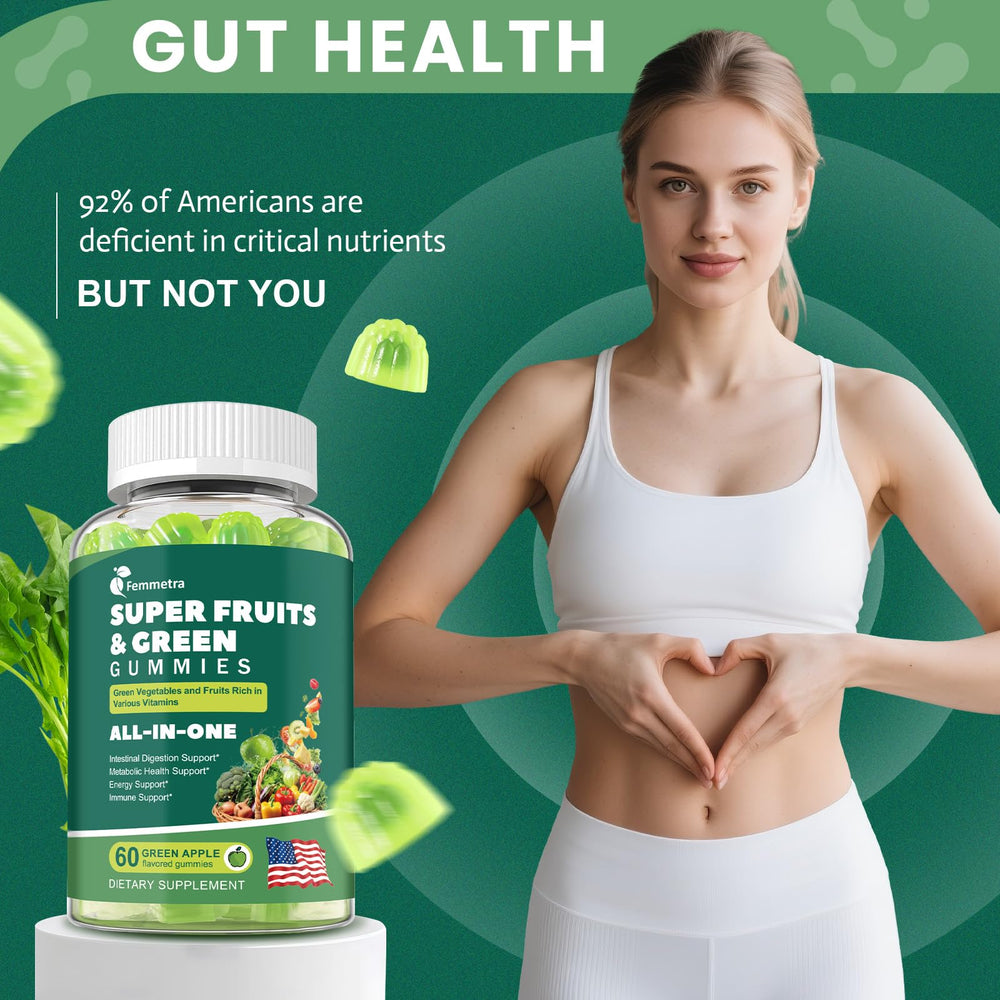 Femmetra green energy gummies with mushrooms for daily vitality