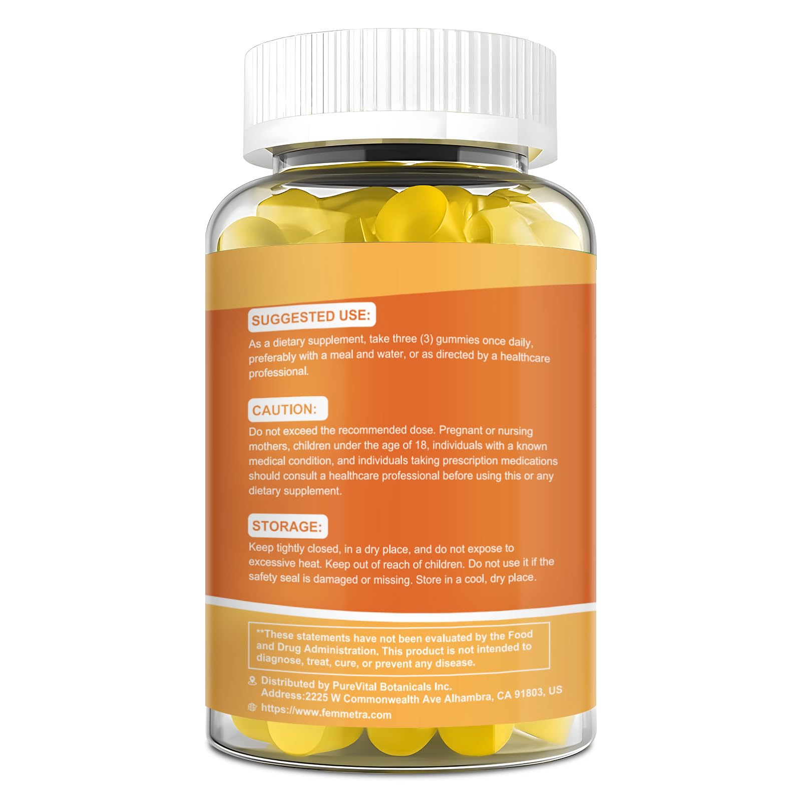 Gummies shown with vegan and sugar-free badge for lifestyle compatibility