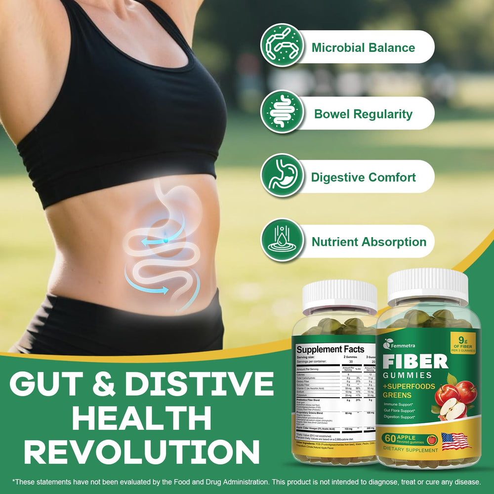 Femmetra greens blend ingredients label emphasizing phytonutrients.