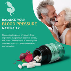Femmetra hawthorn olive hibiscus blend bottle; natural cardiovascular support.
