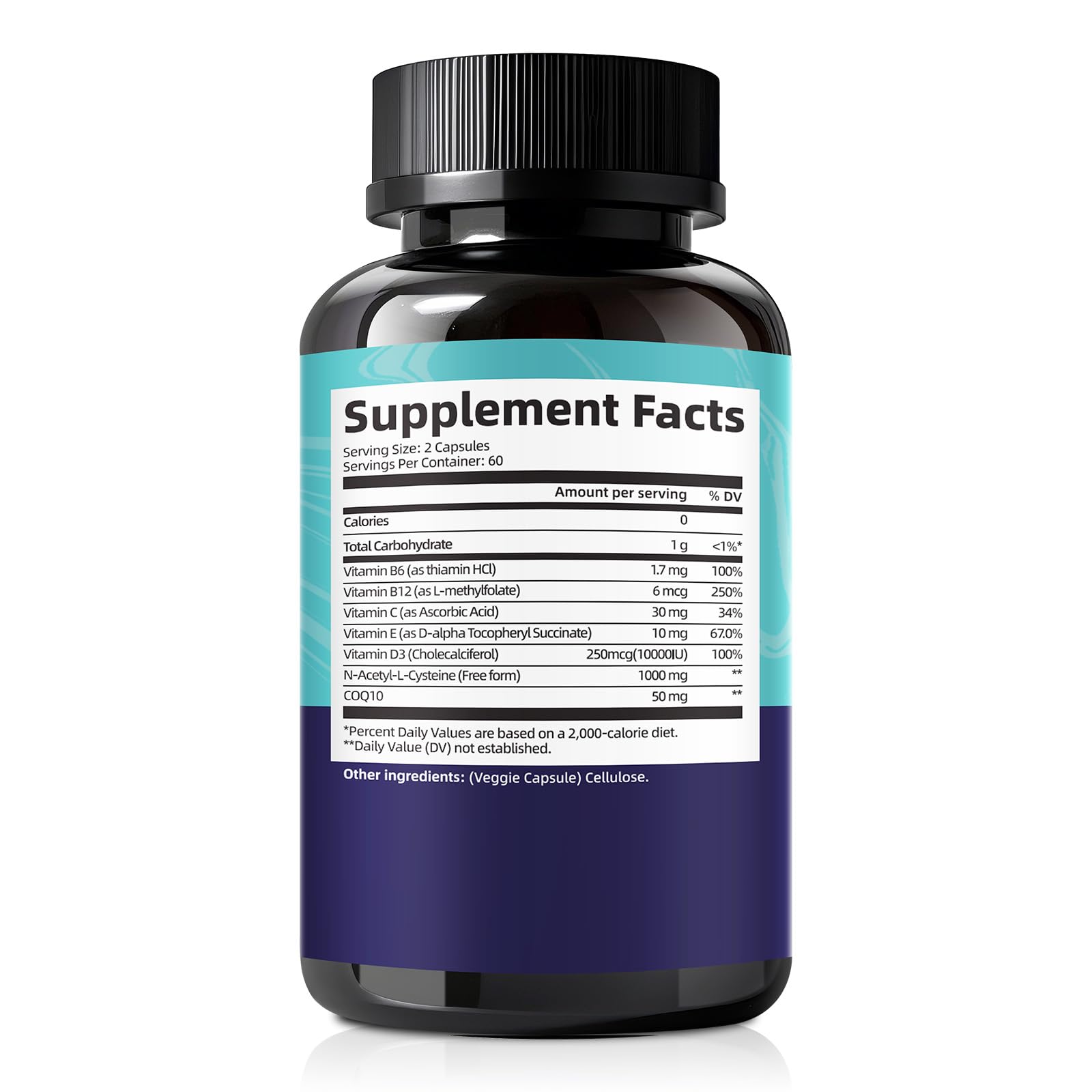 Femmetra NAC health and wellness visual with product information