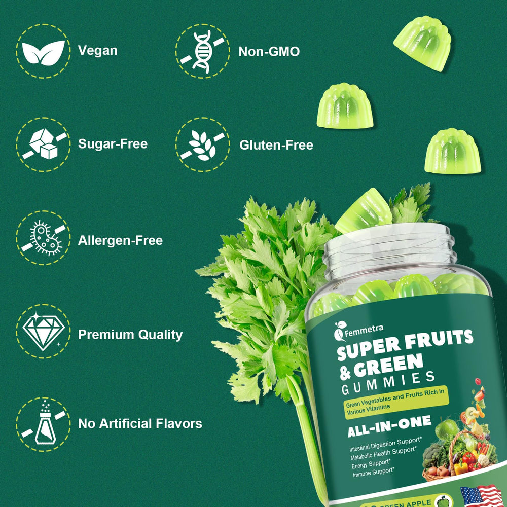 Femmetra label emphasizes non-GMO vegan purity and natural ingredients