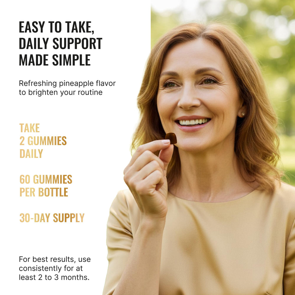 Illustration highlights the botanical blend supporting perimenopause comfort
