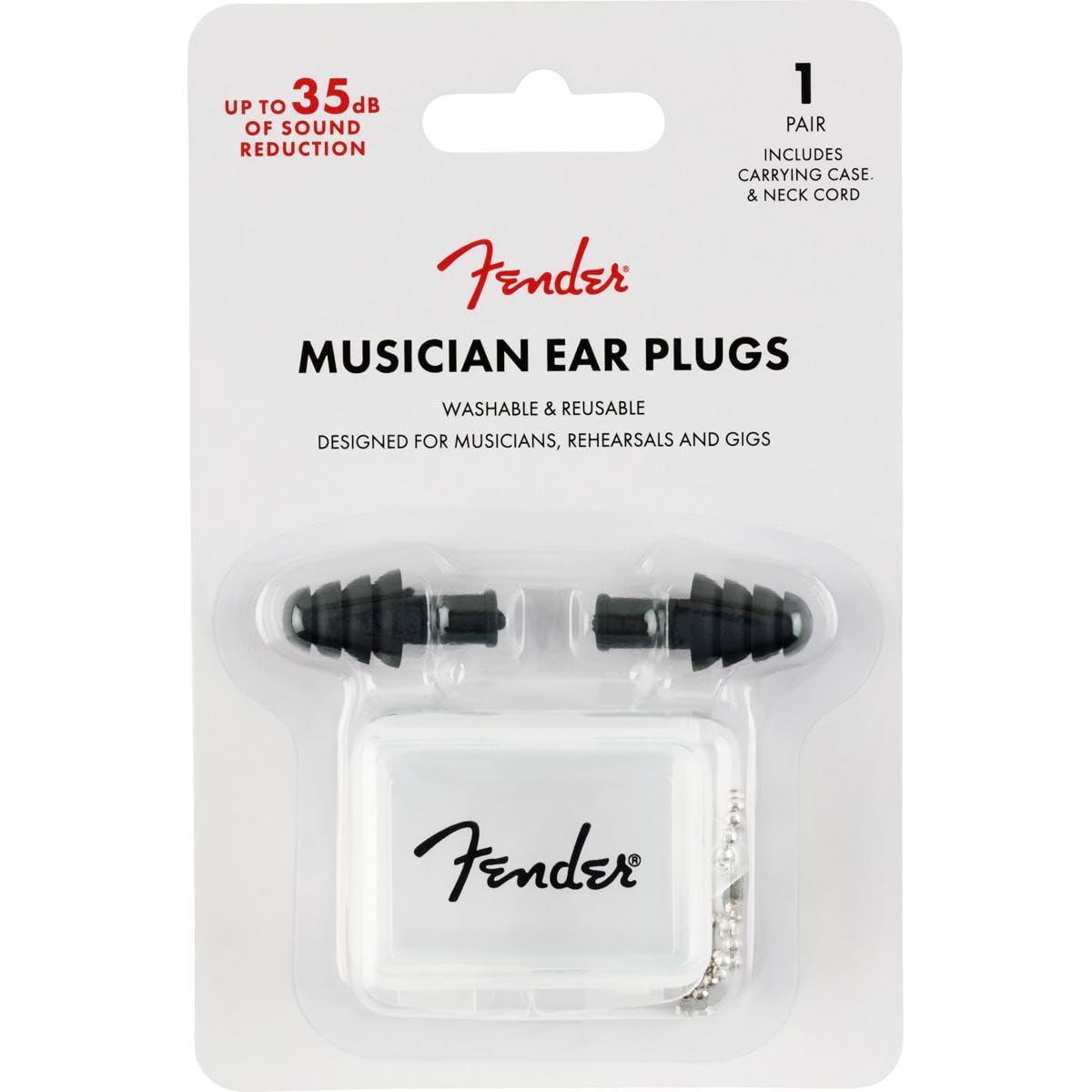 Tapones oídos Fender Musician Series para uso nocturno con protección.