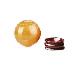 FengShuiGe citrine sphere on altar display promotes a calm, success-oriented ambiance