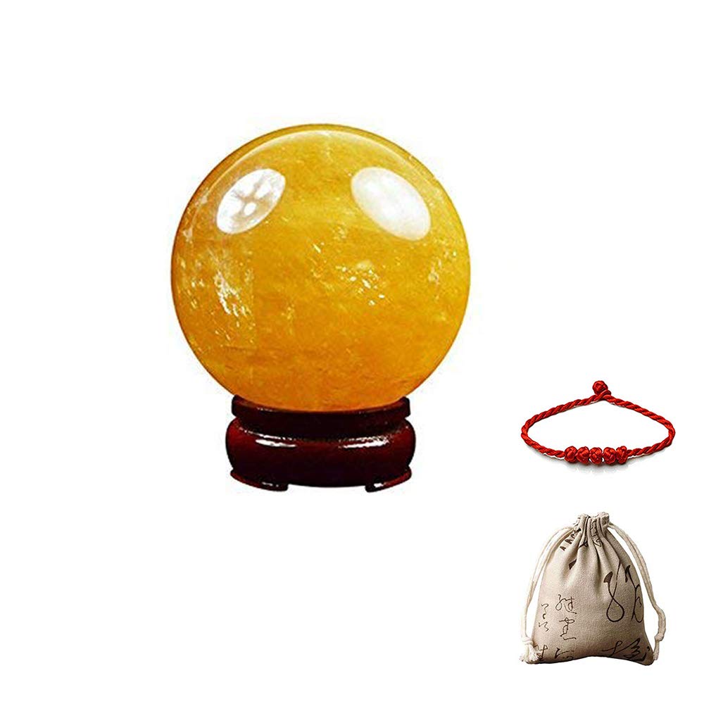 FengShuiGe citrine sphere close-up highlights natural color for wealth-focused decor