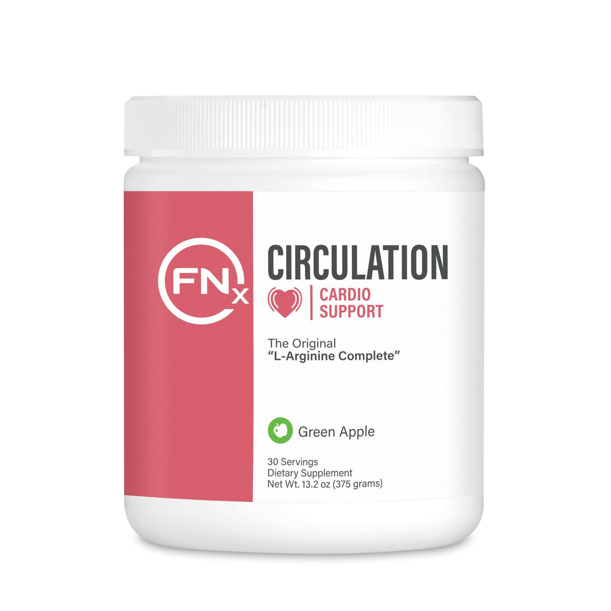 Fenix Nutrition L-Arginine Complete bottle with green apple flavor showcasing potential workout energy.