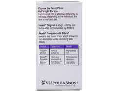 Feosol Bifera dosing card demonstrates once-daily usage