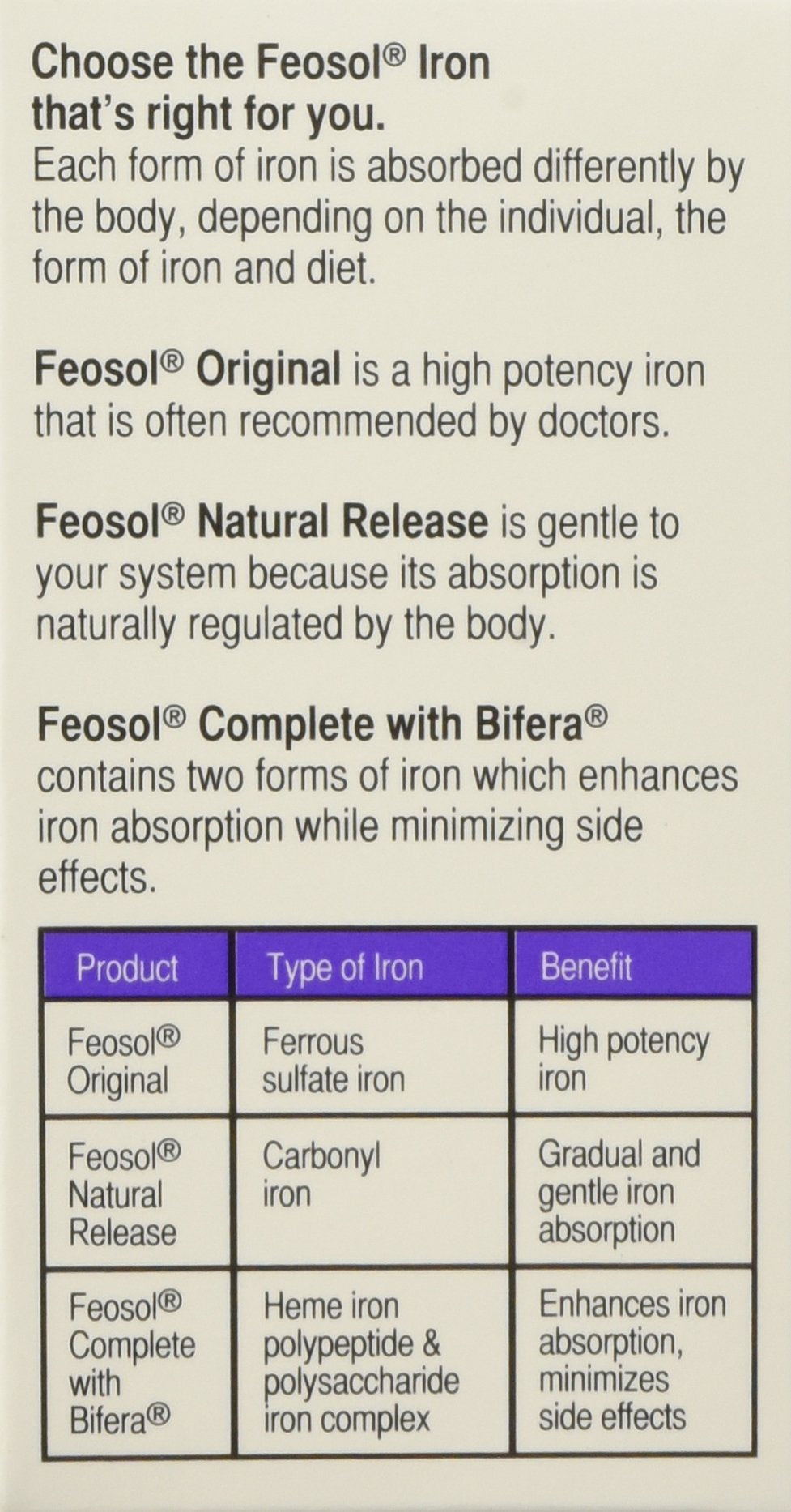 Feosol Complete Bifera iron caplets on breakfast scene.