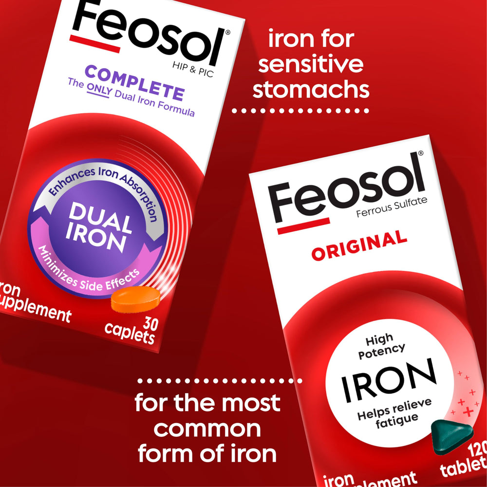 Made in USA Feosol branding on packaging
