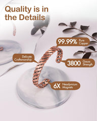 Feraco 3800 gauss magnets bracelet demonstrates strong magnetic capability for potential wellness support.