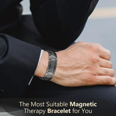 Feraco 3X magnetic bracelet side profile, slim profile ideal for layering.