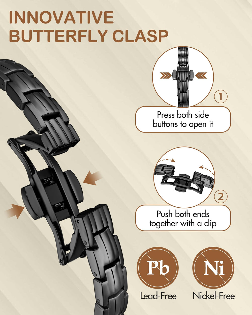 Feraco adjustable fit with sizing tool included for personalized comfort