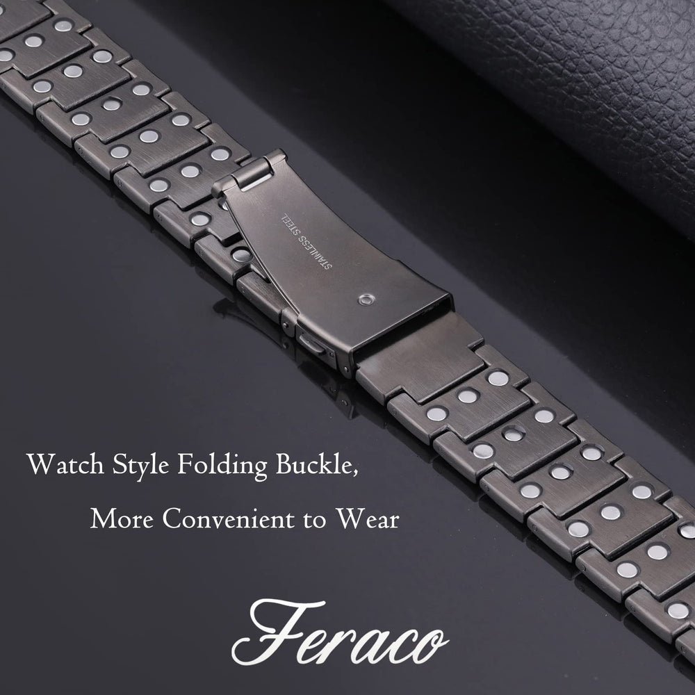 Feraco adjustable sizing tool included enabling perfect fit on any wrist