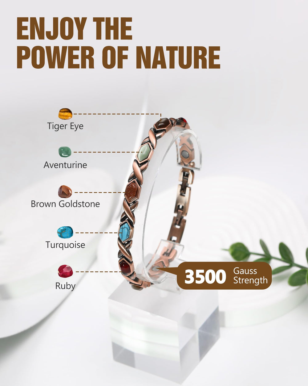 Feraco Bohemia design with infinity motif for balanced style.