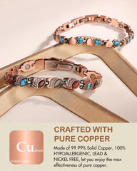 Feraco Bohemia Gemstone Magnetic Bracelet features infinity symbol for balanced styling.