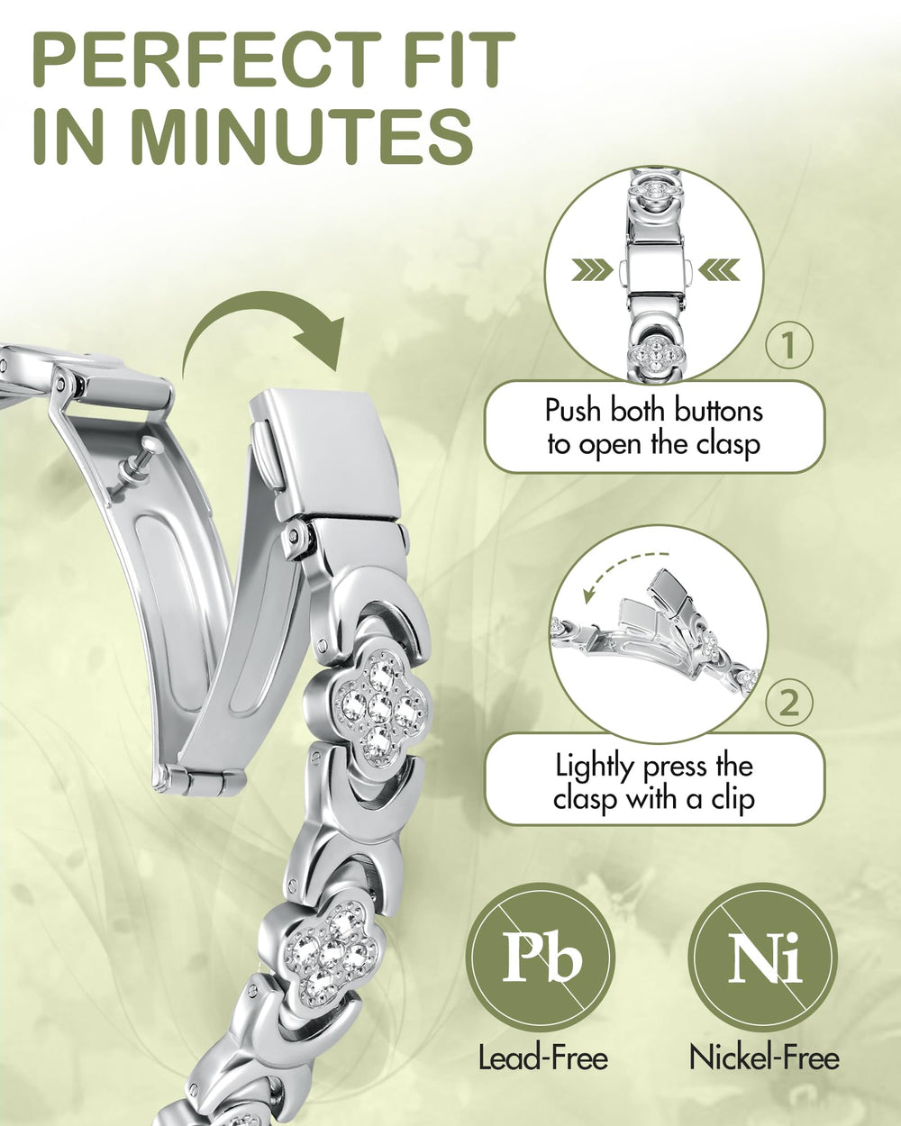 Feraco bracelet with infinity and four-leaf clover zirconia accents for subtle sparkle.