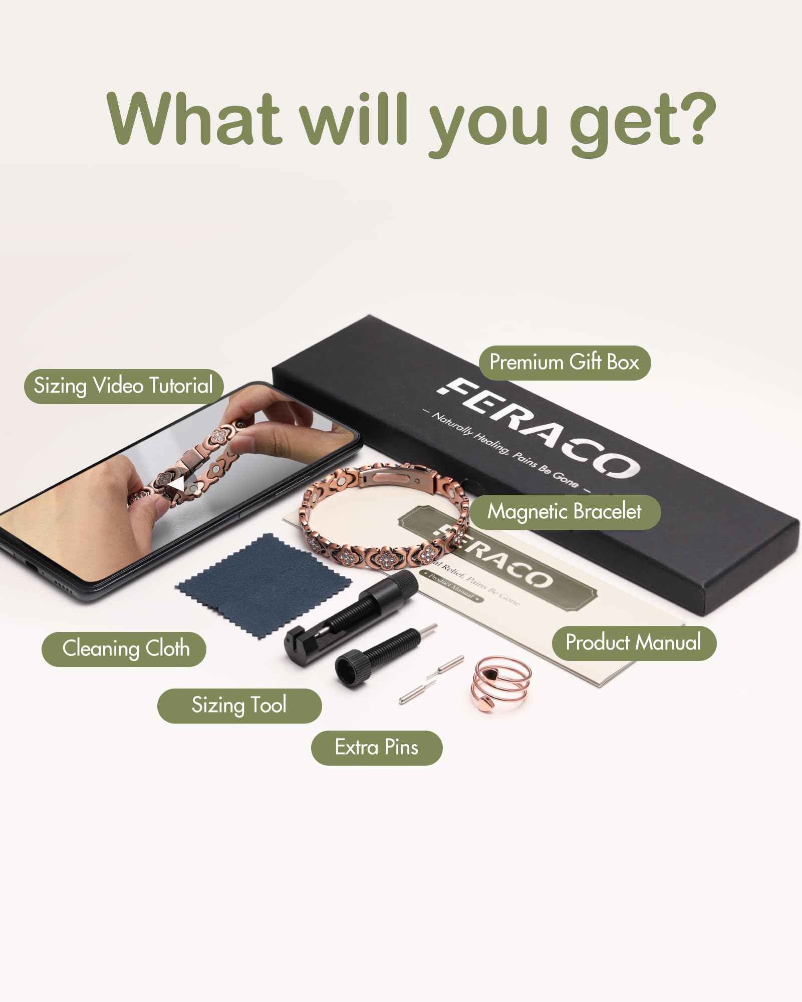 Feraco cleaning cloth for gentle polishing and lasting shine.