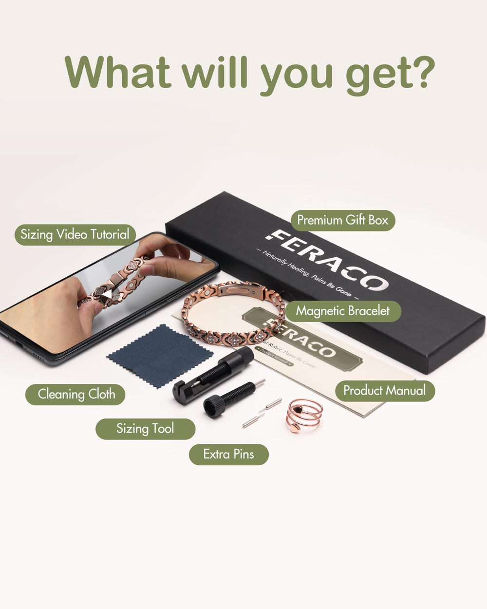 Feraco cleaning cloth for gentle polishing and lasting shine.