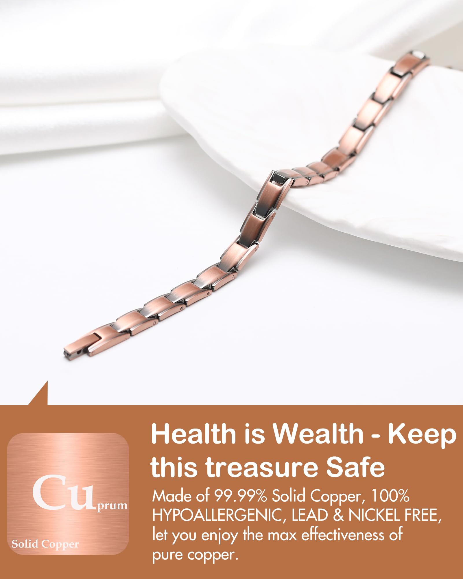 Feraco copper bracelet adjustment tool included for custom fit