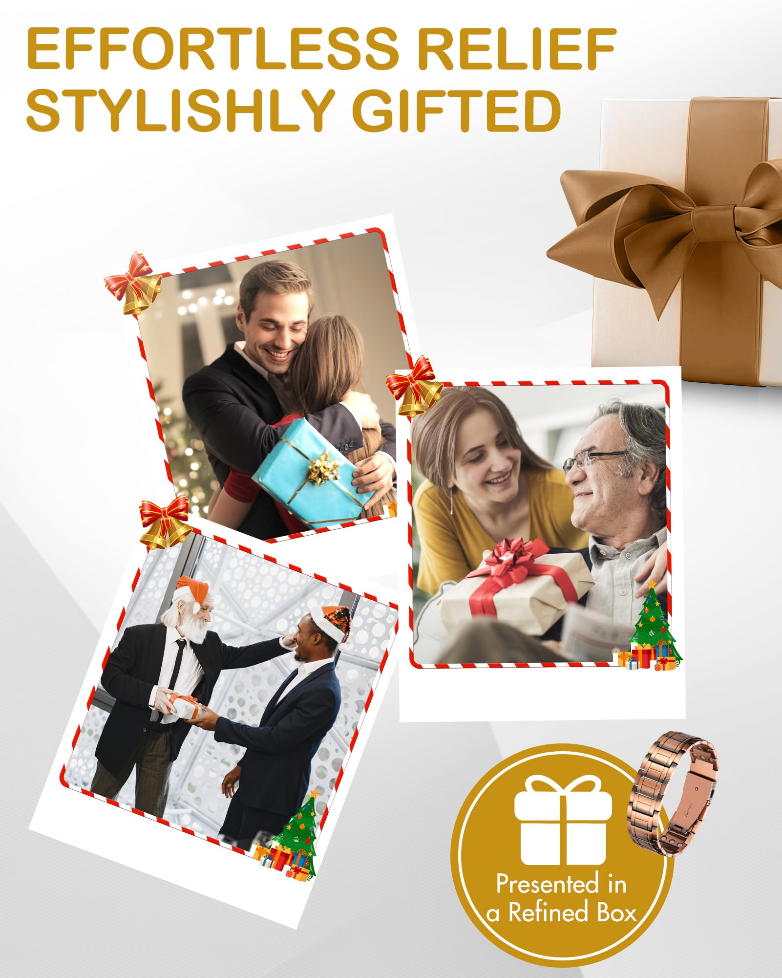 Feraco Copper Bracelet in an elegant gift box signals premium gifting.