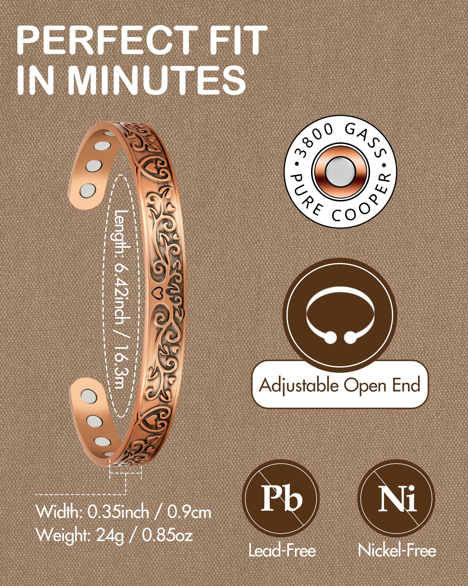 Feraco gift-ready packaging showcases premium copper jewelry for gifting