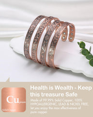 Feraco bracelet with eight neodymium magnets for enhanced magnetic strength