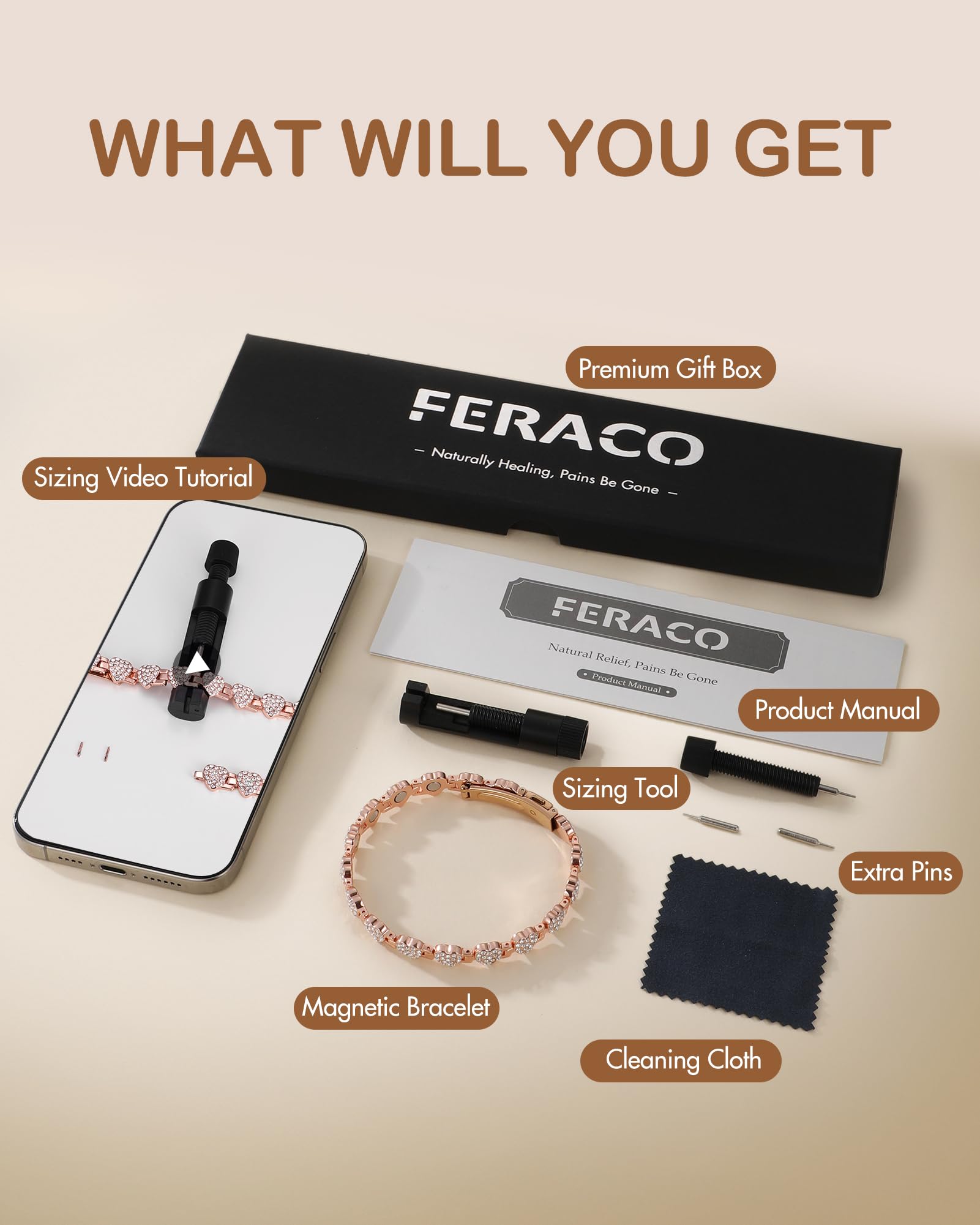 Feraco gift box makes gifting convenient and elegant.