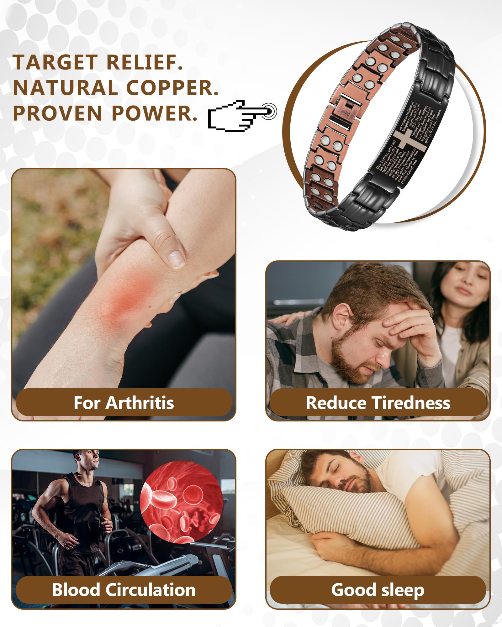 Feraco Copper Cross Bracelet gift-ready shot suggesting a thoughtful gift idea.