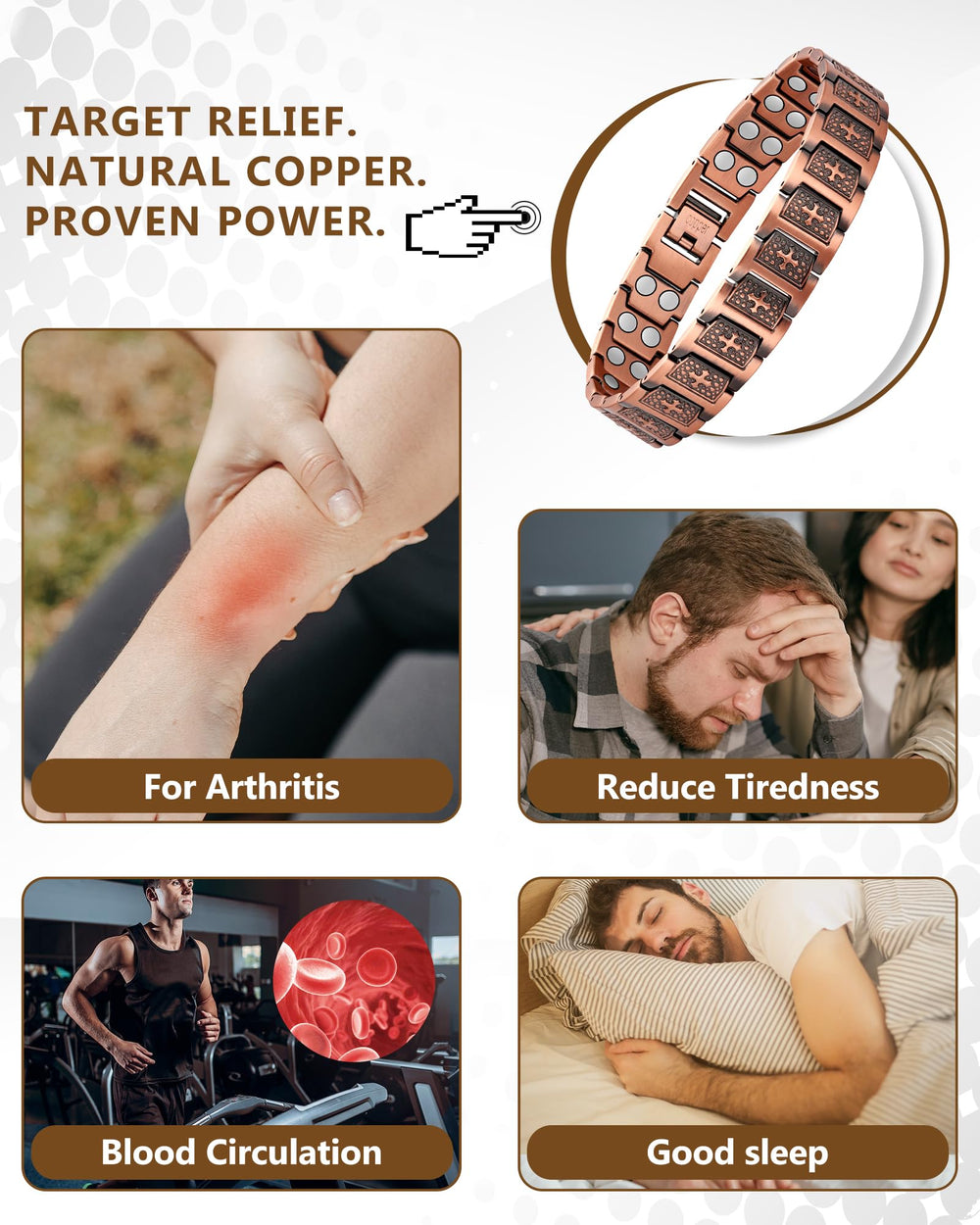 Feraco Copper Cross Bracelet oxidation resistance ensures lasting shine.