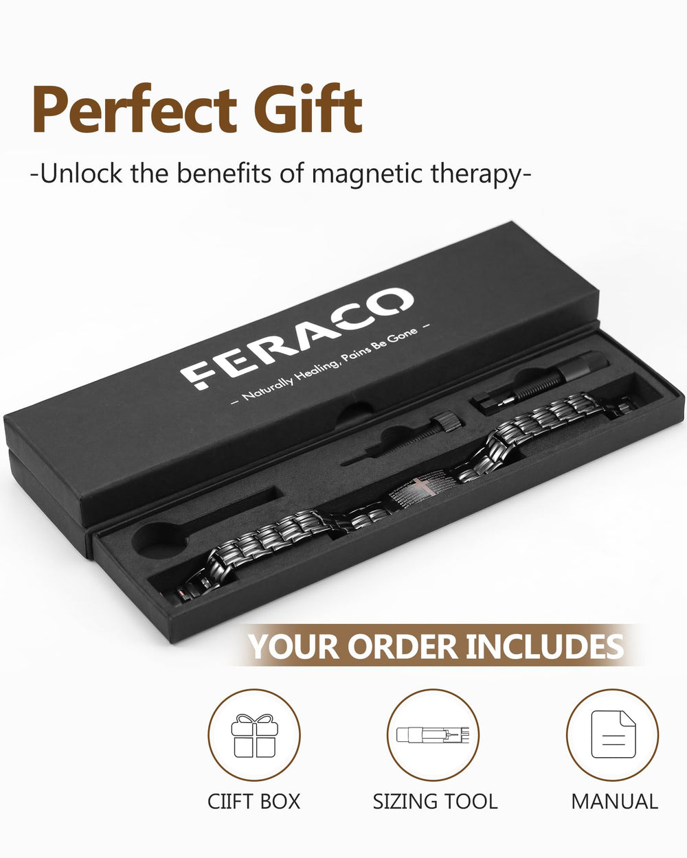 Feraco Copper Cross Bracelet oxidation-resistant metal ensures lasting shine.