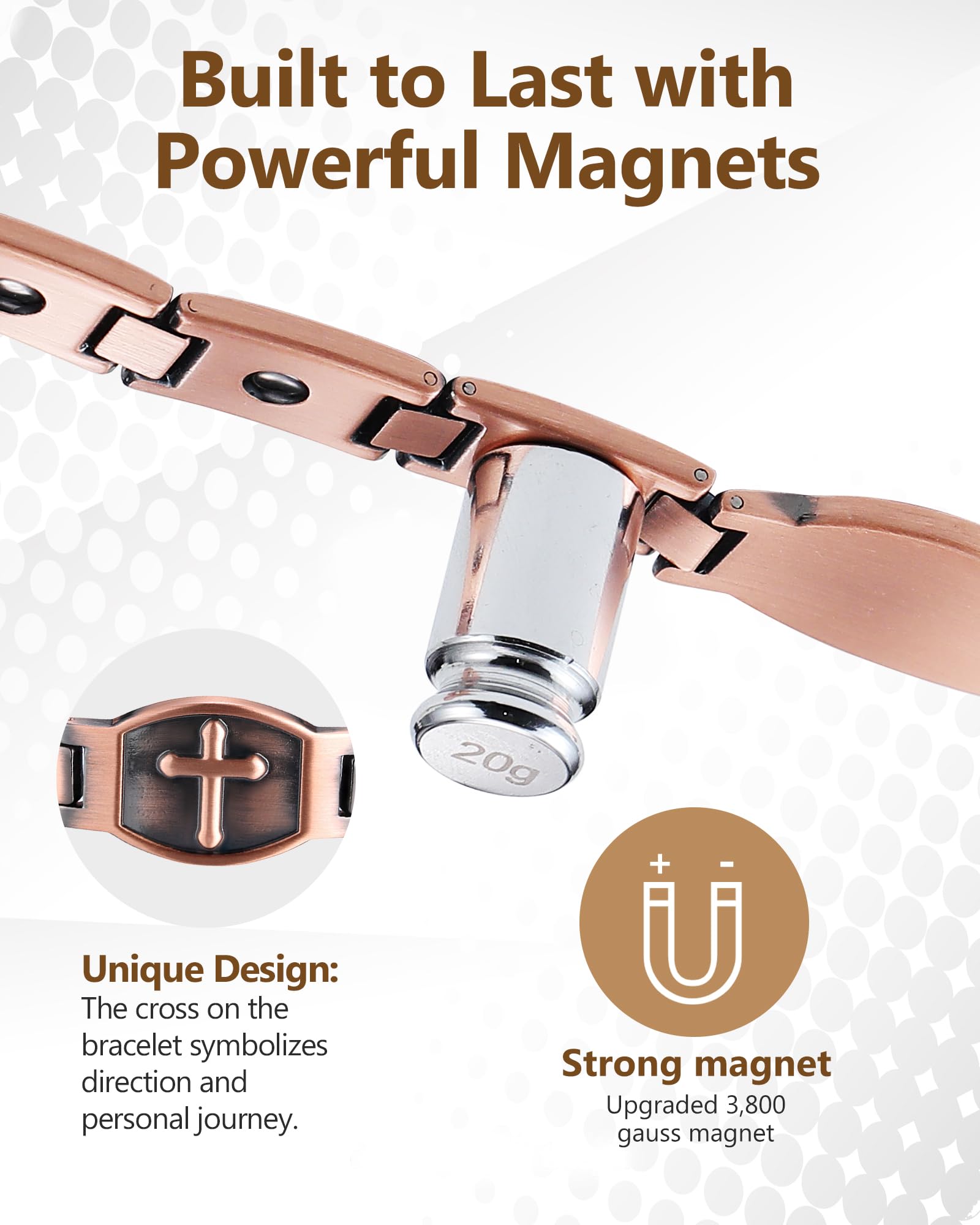 Feraco sizing tool with adjustable links for a comfortable, secure fit.