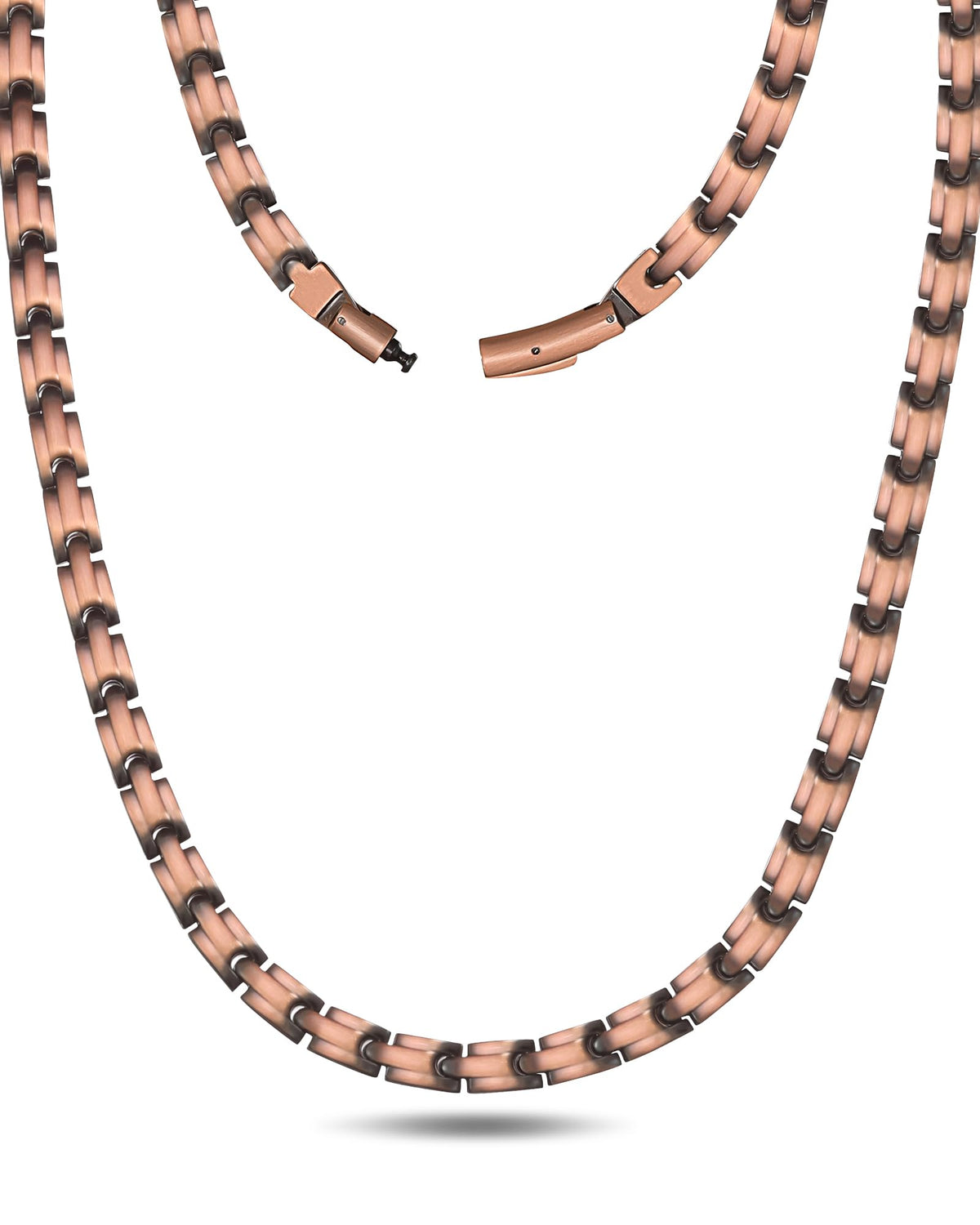 Feraco Copper Necklace Smooth Wave closeup for daily wear.