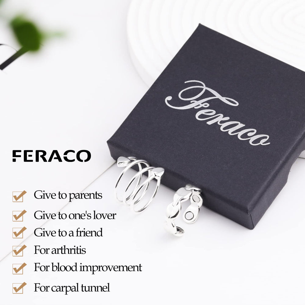 Feraco adjustable copper rings set, resize at home