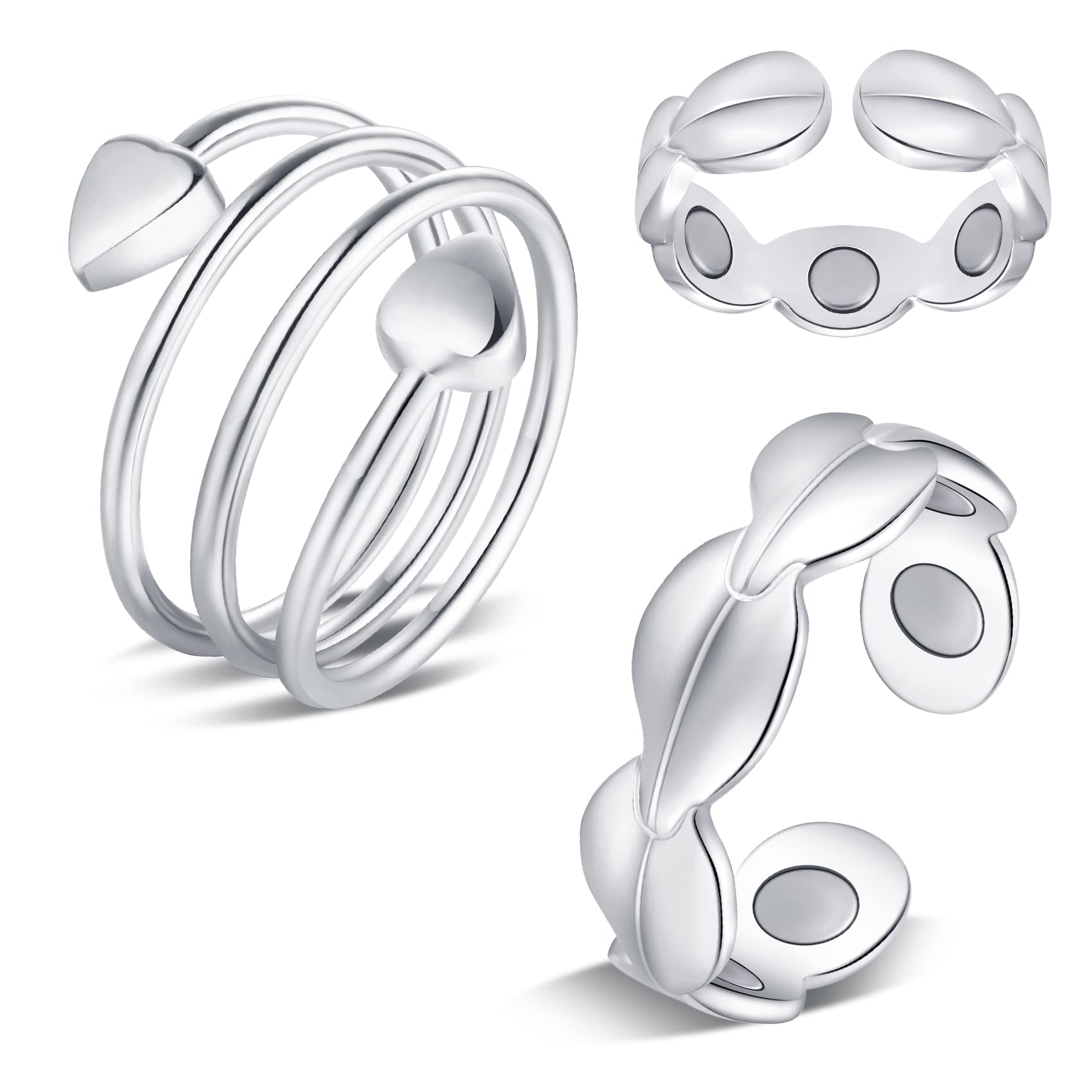 Feraco magnetic copper ring for women with thumb-ring style and magnets