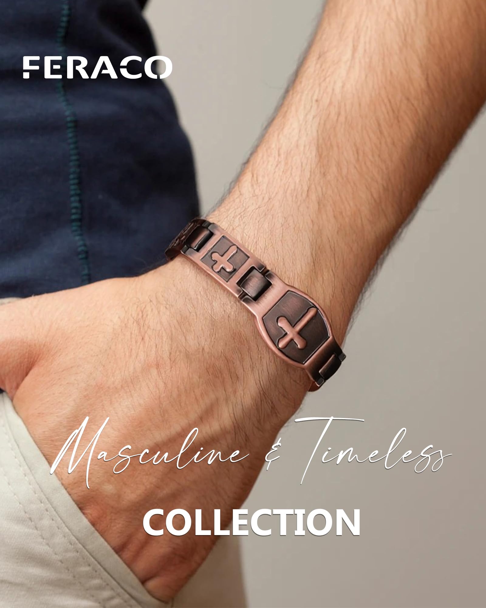 Feraco copper texture detail emphasizing anti-oxidation finish.