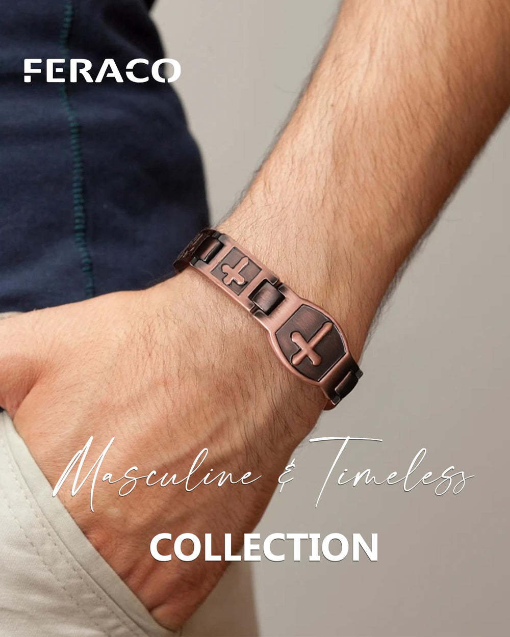 Feraco copper texture detail emphasizing anti-oxidation finish.